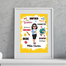 Charger l'image dans la galerie, Enseignante Toile à suspendre personnalisée, Cadeaux pour la fête des enseignants, Enseigner Aimer Inspirer Connecter
