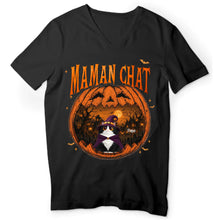 Charger l'image dans la galerie, T-Shirt Halloween Chats Citrouilles Personnalisé – Cadeau pour Papa et Amoureux des Chats
