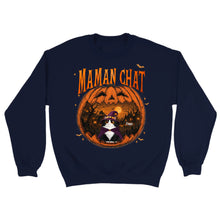 Charger l'image dans la galerie, T-Shirt Halloween Chats Citrouilles Personnalisé – Cadeau pour Papa et Amoureux des Chats
