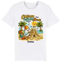 Charger l'image dans la galerie, T-Shirt Summerween Fantôme Château de Sable Personnalisé avec Prénom – Cadeau Homme, Femme, Enfant
