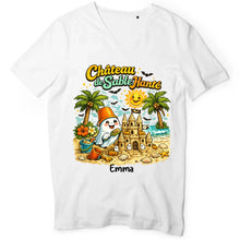 Charger l'image dans la galerie, T-Shirt Summerween Fantôme Château de Sable Personnalisé avec Prénom – Cadeau Homme, Femme, Enfant
