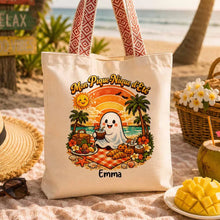 Charger l'image dans la galerie, Sac fourre-tout Summerween Mon Pique-Nique d’Été Fantôme Personnalisé avec Prénom – Tote Bag Cadeau Homme, Femme et Enfant
