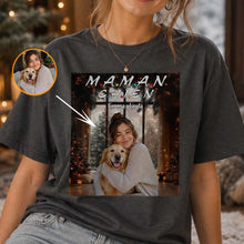 Charger l'image dans la galerie, T-Shirt Halloween Personnalisé avec Photo et Prénom – Cadeau pour Femme, Fille et Amoureux des Animaux
