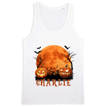 Charger l'image dans la galerie, T-Shirt Halloween Personnalisé avec Photo et Prénom sous la Lune – Chien, Chat ou Lapin, Cadeau Papa et Maman
