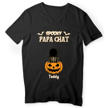 Charger l'image dans la galerie, T-Shirt Halloween Personnalisé avec Photo et Prénom – Chien, Chat, Cheval ou Lapin Spooky au Coucher du Soleil
