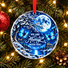 Charger l'image dans la galerie, Ornement en Verre Papillon Personnalisé Always With You – Souvenir Commémoratif et Cadeau de Condoléances
