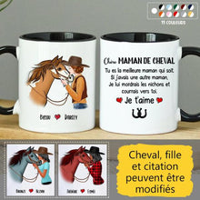 Charger l&#39;image dans la galerie, Mug cheval, tasse personnalisée de cheval, mug cheval personnalisable, maman de cheval
