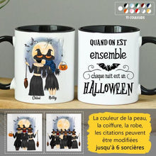 Charger l&#39;image dans la galerie, Jusqu&#39;à 6 femmes, tasse Halloween, mug personnalisé meilleure amie, chaque nuit est un Halloween
