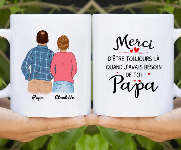 Mug Personnalisé Fete Des Peres  Cher Papa Cette Fête Des Pères Je Se -  Funcleshop