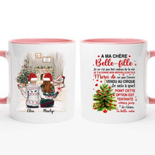 Charger l&#39;image dans la galerie, Tasse A Ma Chère Belle-fille, Merci d&#39;être ma belle-fille, Je t&#39;aime, ta belle-mère, cadeau pour Noël
