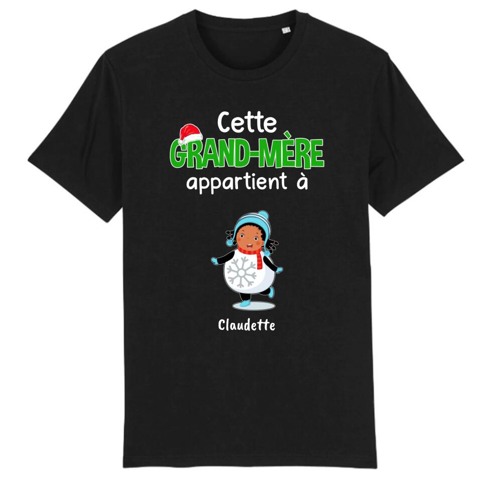 Jusqu'à 12 petits-enfants, T-shirt personnalisé pour grand-mère, T-shirt de Noël pour grand-père