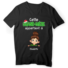 Charger l&#39;image dans la galerie, Jusqu&#39;à 9 enfants, T shirt personnalisé Cette Grand-mère appartient à, Cadeaux de Noël pour grand-père, grand-mère
