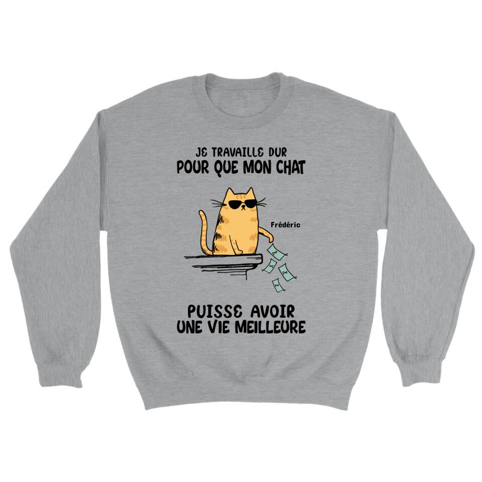 Sweat-shirt Cat Mom - Pull Décontracté Femme Avec Imprimé Chat Mignon - Coupe Ample, Tissu Doux