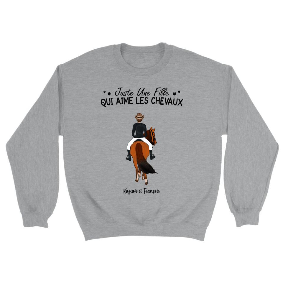 Sweat personnalisé cheval sale