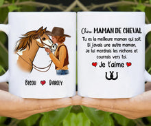 Charger l&#39;image dans la galerie, Mug cheval, tasse personnalisée de cheval, mug cheval personnalisable, maman de cheval
