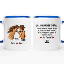 Charger l&#39;image dans la galerie, Mug cheval, tasse personnalisée de cheval, mug cheval personnalisable, maman de cheval
