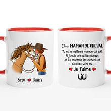 Charger l&#39;image dans la galerie, Mug cheval, tasse personnalisée de cheval, mug cheval personnalisable, maman de cheval
