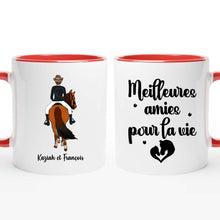 Charger l&#39;image dans la galerie, Jusqu&#39;à 2 chevaux, mug cheval personnalisable, juste une femme qui aime les chevaux
