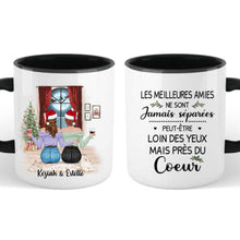 Charger l&#39;image dans la galerie, Mug personnalisé meilleure amie, Tasse de Noël des sœurs, Cadeaux de Noël pour bff
