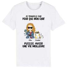 Charger l&#39;image dans la galerie, Jusqu&#39;à 4 chats, tee shirt personnalisé chat, tee shirt humour chat femme, maman chat
