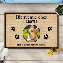 Charger l&#39;image dans la galerie, Jusqu&#39;à 6 animaux, paillasson photo chiens chats, tapis personnalisé pour les amoureux des chiens et des chats
