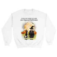 Charger l&#39;image dans la galerie, Jusqu&#39;à 6 chiens, Pull personnalisé chien, Halloween Maman chien, Sweat chat femme
