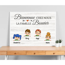 Charger l&#39;image dans la galerie, Jusqu&#39;à 10 enfants, Poster personnalisée, Cadeau pour la grand-mère, le grand-père, Bienvenue à la famille
