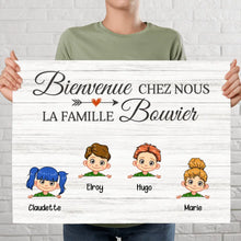 Charger l&#39;image dans la galerie, Jusqu&#39;à 10 enfants, Poster personnalisée, Cadeau pour la grand-mère, le grand-père, Bienvenue à la famille
