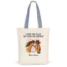 Charger l&#39;image dans la galerie, Sac fourre-tout personnalisé cheval, Sac fourre-tout cheval, maman cheval, juste une femme qui aime les chevaux
