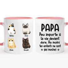 Charger l&#39;image dans la galerie, Jusqu&#39;à 9 chats, mug chat personnalisé, tasse papa chat, cadeau pour la Fête des Pères
