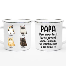 Charger l&#39;image dans la galerie, Jusqu&#39;à 9 chats, mug chat personnalisé, tasse papa chat, cadeau pour la Fête des Pères
