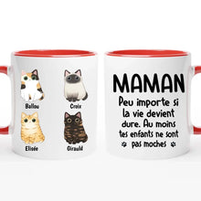 Charger l&#39;image dans la galerie, Jusqu&#39;à 9 chats, mug chat personnalisé, mug maman chat, Tasse pour les amoureux des chats
