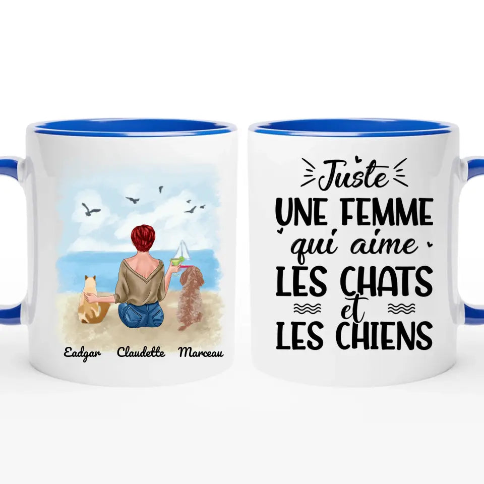 Assis Tasse Motif Chat Noir (Design Animal Thème, Couleur