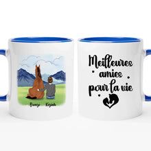 Charger l&#39;image dans la galerie, Jusqu&#39;à 2 chevaux, mug cheval personnalisable, juste une femme qui aime les chevaux
