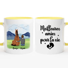 Charger l&#39;image dans la galerie, Jusqu&#39;à 2 chevaux, mug cheval personnalisable, juste une femme qui aime les chevaux
