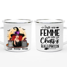 Charger l&#39;image dans la galerie, Jusqu&#39;à 4 chats, mug chat personnalisé, tasse Halloween maman chat, femme qui aime les chats
