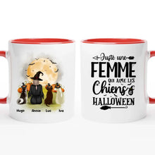 Charger l&#39;image dans la galerie, Jusqu&#39;à 6 chiens, mug personnalisé chien, tasse Halloween maman chien, femme qui aime les chiens
