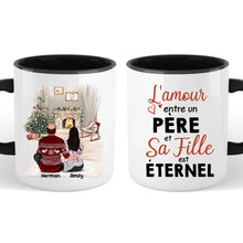 Charger l&#39;image dans la galerie, Jusqu&#39;à 5 filles, Tasse personnalisée pour papa, Cadeaux pour les filles, Tasse père-filles
