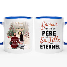 Charger l&#39;image dans la galerie, Jusqu&#39;à 5 filles, Tasse personnalisée pour papa, Cadeaux pour les filles, Tasse père-filles
