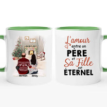 Charger l&#39;image dans la galerie, Jusqu&#39;à 5 filles, Tasse personnalisée pour papa, Cadeaux pour les filles, Tasse père-filles
