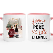 Charger l&#39;image dans la galerie, Jusqu&#39;à 5 filles, Tasse personnalisée pour papa, Cadeaux pour les filles, Tasse père-filles
