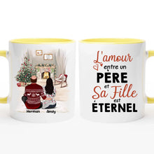 Charger l&#39;image dans la galerie, Jusqu&#39;à 5 filles, Tasse personnalisée pour papa, Cadeaux pour les filles, Tasse père-filles
