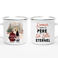 Charger l&#39;image dans la galerie, Jusqu&#39;à 5 filles, Tasse personnalisée pour papa, Cadeaux pour les filles, Tasse père-filles
