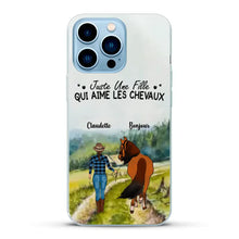 Charger l&#39;image dans la galerie, Jusqu&#39;à 2 chevaux, Coque de téléphone cheval personnalisés, Juste une fille qui aime les chevaux
