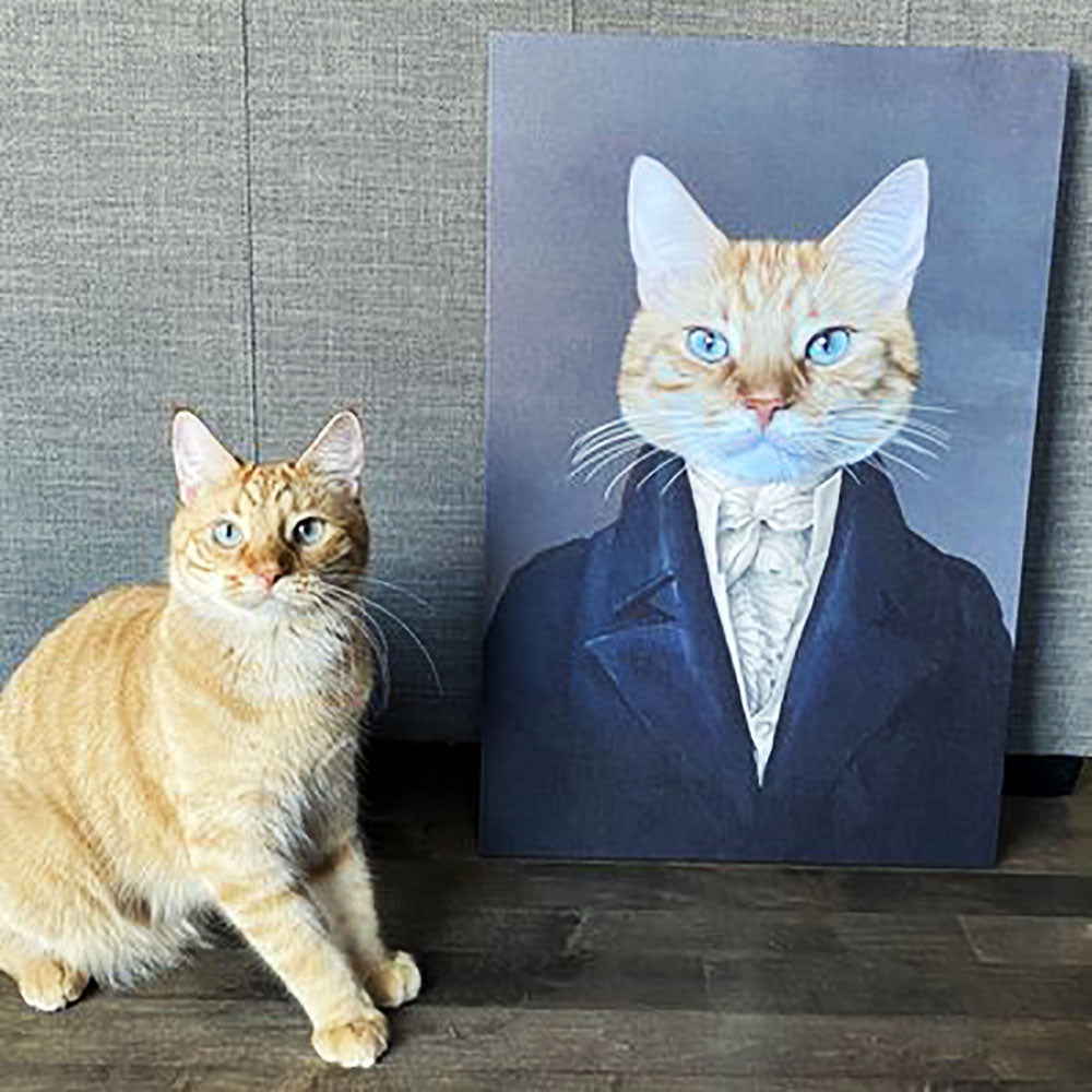 Portrait humoristique photo chat personnalisé - Petits Compagnons
